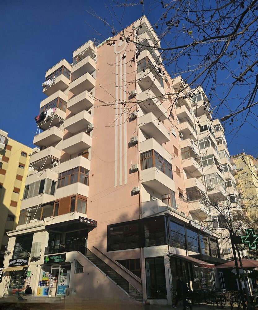 Exterior of the apartment building near Durrës Beach